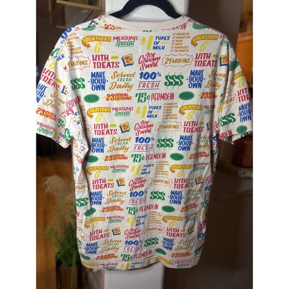 Kith Treats Circular Box Logo Bogo Tee Light Blue Small All Over Print New - Picture 3 of 4